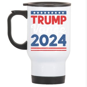 Trump Vance 2024 Donald Trump J.D. Vance For President Stainless Steel Travel Mug