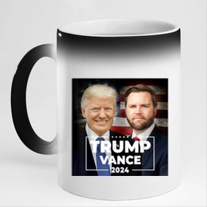 Trump Vance 2024 President Trump Supporter Reelection 11oz Black Color Changing Mug