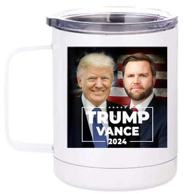 Trump Vance 2024 President Trump Supporter Reelection 12 oz Stainless Steel Tumbler Cup