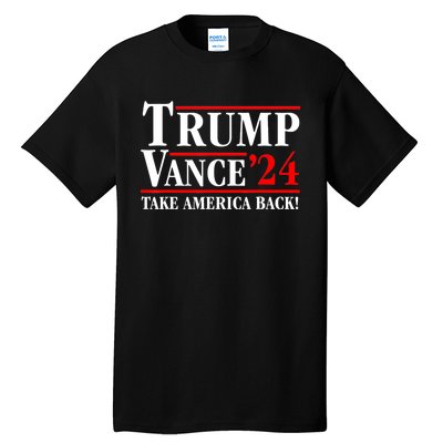 Trump Vance 2024 Us Flag Election President 2024 Tall T-Shirt