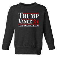 Trump Vance 2024 Us Flag Election President 2024 Toddler Sweatshirt