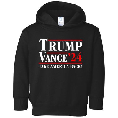 Trump Vance 2024 Us Flag Election President 2024 Toddler Hoodie