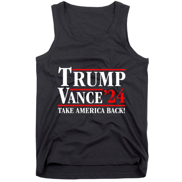 Trump Vance 2024 Us Flag Election President 2024 Tank Top