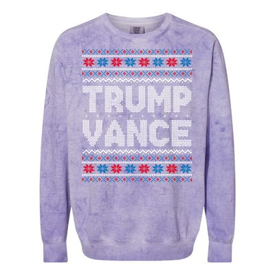 Trump Vance 2024 For President Trump Jd Vance Ugly Christmas Gift Colorblast Crewneck Sweatshirt