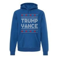 Trump Vance 2024 For President Trump Jd Vance Ugly Christmas Gift Premium Hoodie