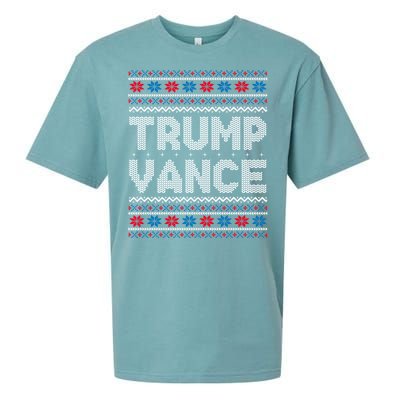 Trump Vance 2024 For President Trump Jd Vance Ugly Christmas Gift Sueded Cloud Jersey T-Shirt