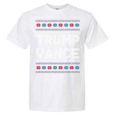 Trump Vance 2024 For President Trump Jd Vance Ugly Christmas Gift Garment-Dyed Heavyweight T-Shirt