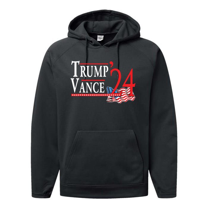 Trump Vance 2024 President Trump Supporter Reelection Performance Fleece Hoodie