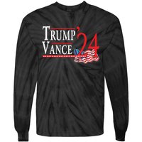 Trump Vance 2024 President Trump Supporter Reelection Tie-Dye Long Sleeve Shirt