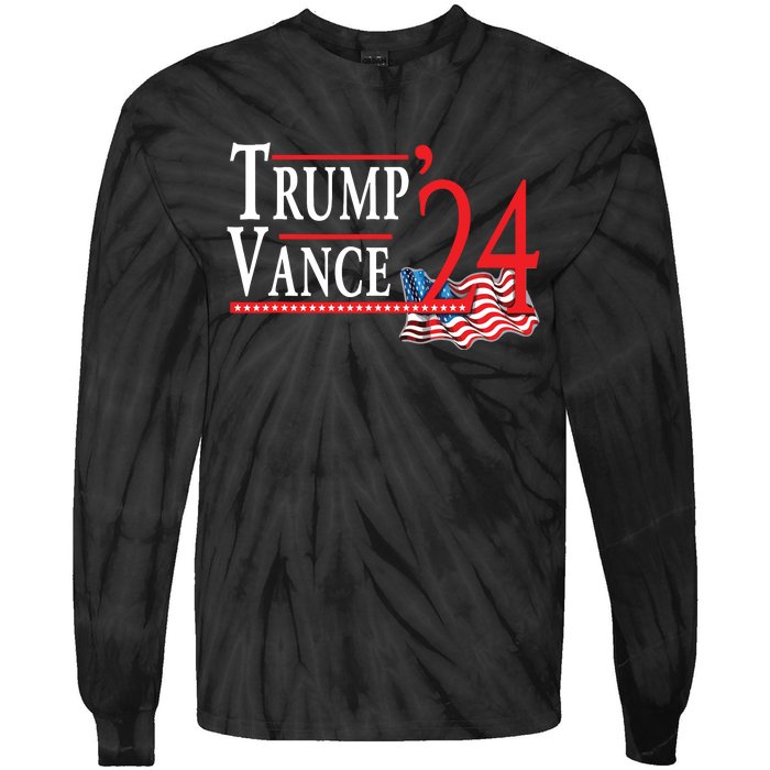 Trump Vance 2024 President Trump Supporter Reelection Tie-Dye Long Sleeve Shirt