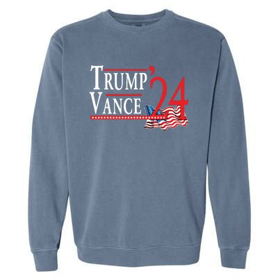 Trump Vance 2024 President Trump Supporter Reelection Garment-Dyed Sweatshirt