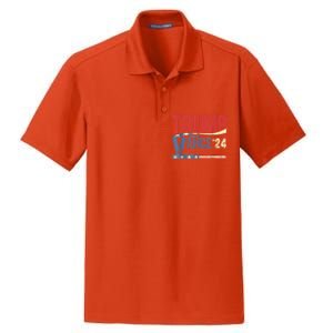 Trump Vance 2024 Retro Stripe Trump Jd Vance Dry Zone Grid Polo