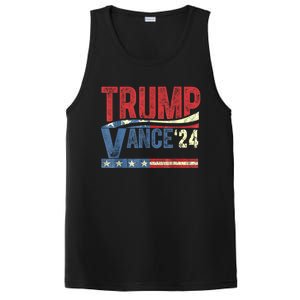 Trump Vance 2024 Retro Stripe Trump Jd Vance PosiCharge Competitor Tank