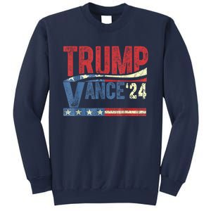 Trump Vance 2024 Retro Stripe Trump Jd Vance Sweatshirt