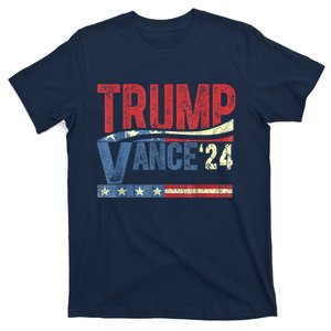 Trump Vance 2024 Retro Stripe Trump Jd Vance T-Shirt