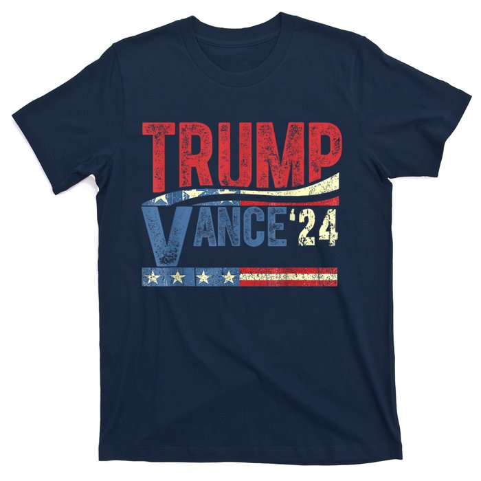 Trump Vance 2024 Retro Stripe Trump Jd Vance T-Shirt