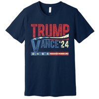 Trump Vance 2024 Retro Stripe Trump Jd Vance Premium T-Shirt