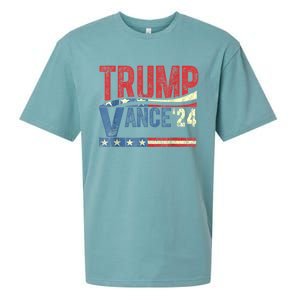 Trump Vance 2024 Retro Stripe Trump Jd Vance Sueded Cloud Jersey T-Shirt