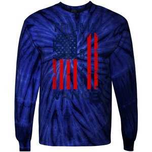 Trump Vance 2024 Us Flag Election President 2024 Tie-Dye Long Sleeve Shirt