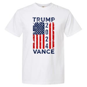 Trump Vance 2024 Us Flag Election President 2024 Garment-Dyed Heavyweight T-Shirt