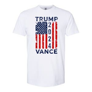 Trump Vance 2024 Us Flag Election President 2024 Softstyle CVC T-Shirt