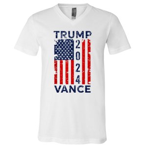 Trump Vance 2024 Us Flag Election President 2024 V-Neck T-Shirt