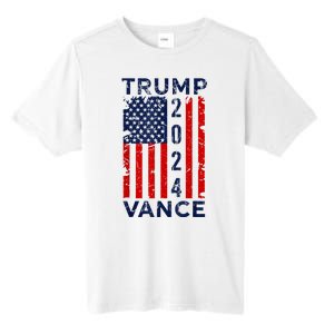 Trump Vance 2024 Us Flag Election President 2024 Tall Fusion ChromaSoft Performance T-Shirt