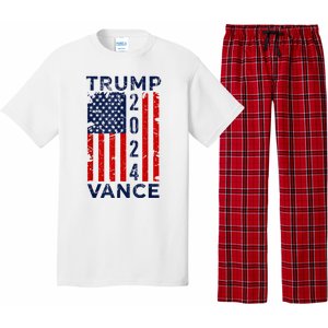 Trump Vance 2024 Us Flag Election President 2024 Pajama Set