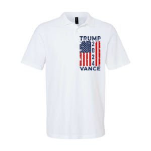 Trump Vance 2024 Us Flag Election President 2024 Softstyle Adult Sport Polo