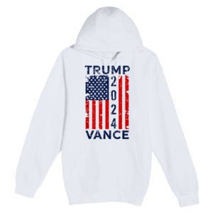 Trump Vance 2024 Us Flag Election President 2024 Premium Pullover Hoodie