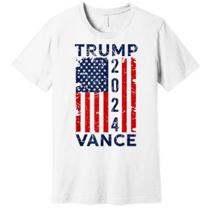 Trump Vance 2024 Us Flag Election President 2024 Premium T-Shirt