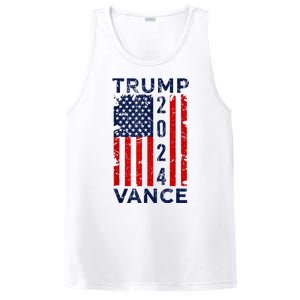 Trump Vance 2024 Us Flag Election President 2024 PosiCharge Competitor Tank