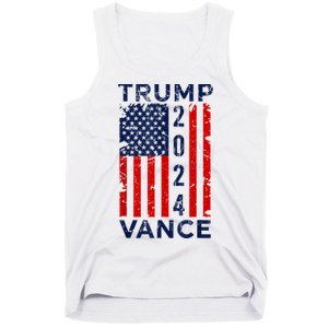 Trump Vance 2024 Us Flag Election President 2024 Tank Top