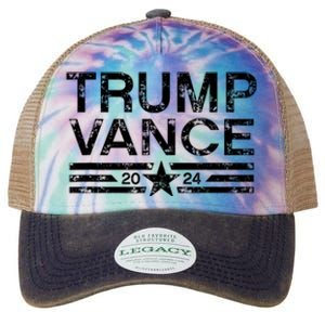 Trump Vance 2024 Retro Stripe Trump Jd Vance Legacy Tie Dye Trucker Hat