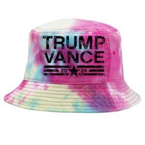 Trump Vance 2024 Retro Stripe Trump Jd Vance Tie-Dyed Bucket Hat