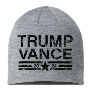 Trump Vance 2024 Retro Stripe Trump Jd Vance Sustainable Beanie