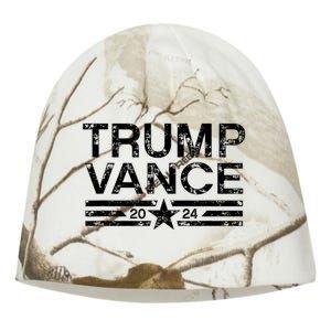 Trump Vance 2024 Retro Stripe Trump Jd Vance Kati - Camo Knit Beanie