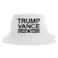 Trump Vance 2024 Retro Stripe Trump Jd Vance Sustainable Bucket Hat