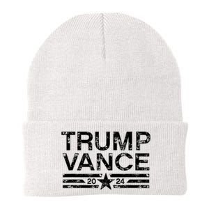 Trump Vance 2024 Retro Stripe Trump Jd Vance Knit Cap Winter Beanie