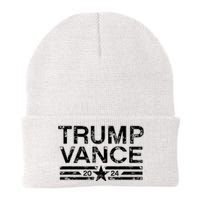 Trump Vance 2024 Retro Stripe Trump Jd Vance Knit Cap Winter Beanie