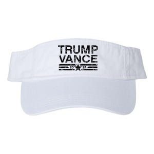 Trump Vance 2024 Retro Stripe Trump Jd Vance Valucap Bio-Washed Visor