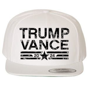 Trump Vance 2024 Retro Stripe Trump Jd Vance Wool Snapback Cap