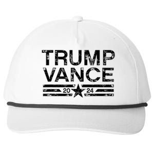 Trump Vance 2024 Retro Stripe Trump Jd Vance Snapback Five-Panel Rope Hat