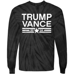 Trump Vance 2024 Retro Stripe Trump Jd Vance Tie-Dye Long Sleeve Shirt