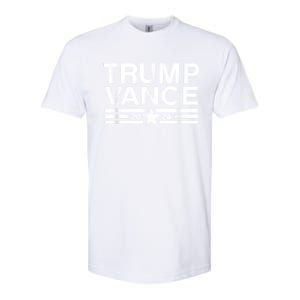 Trump Vance 2024 Retro Stripe Trump Jd Vance Softstyle CVC T-Shirt