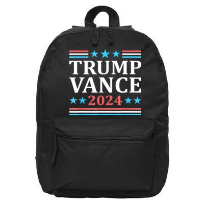 Trump Vance 2024 Us Flag Election President 2024 16 in Basic Backpack