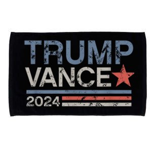 Trump Vance 2024 Retro Stripe Trump Jd Vance Microfiber Hand Towel