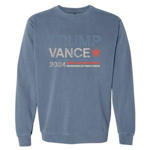 Trump Vance 2024 Retro Stripe Trump Jd Vance Garment-Dyed Sweatshirt