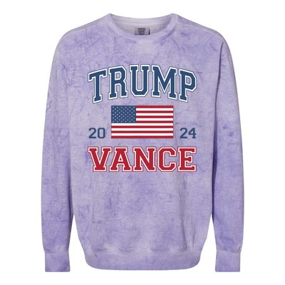 Trump Vance 2024 Donald Trump Jd Vance For President Colorblast Crewneck Sweatshirt