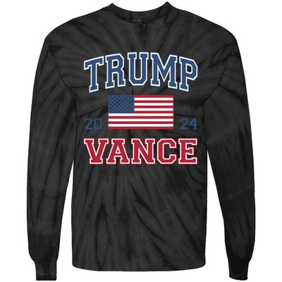 Trump Vance 2024 Donald Trump Jd Vance For President Tie-Dye Long Sleeve Shirt